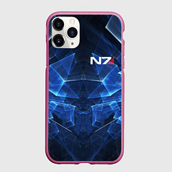 Чехол iPhone 11 Pro матовый Mass Effect: Blue Armor N7, цвет: 3D-малиновый