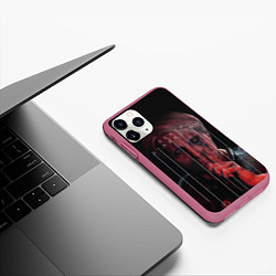 Чехол iPhone 11 Pro матовый Death Stranding, цвет: 3D-малиновый — фото 2