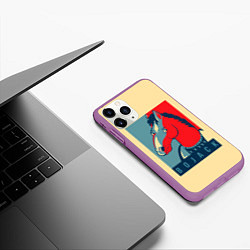 Чехол iPhone 11 Pro матовый BoJack Obey, цвет: 3D-фиолетовый — фото 2