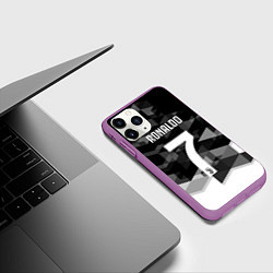 Чехол iPhone 11 Pro матовый CRonaldo 7, цвет: 3D-фиолетовый — фото 2