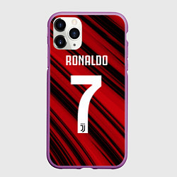 Чехол iPhone 11 Pro матовый Ronaldo 7: Red Sport, цвет: 3D-фиолетовый