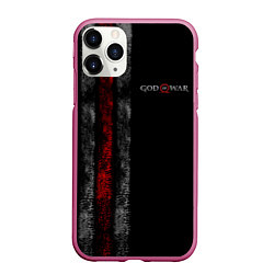 Чехол iPhone 11 Pro матовый God of War: Black Style, цвет: 3D-малиновый