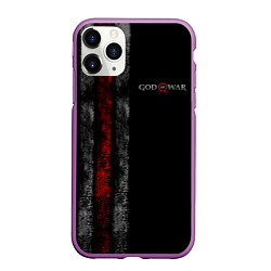 Чехол iPhone 11 Pro матовый God of War: Black Style, цвет: 3D-фиолетовый