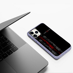 Чехол iPhone 11 Pro матовый God of War: Black Style, цвет: 3D-светло-сиреневый — фото 2