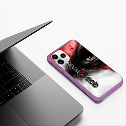 Чехол iPhone 11 Pro матовый God of War: Kratos, цвет: 3D-фиолетовый — фото 2