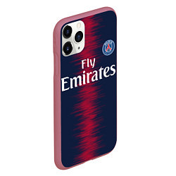 Чехол iPhone 11 Pro матовый FC PSG: Neymar 18-19, цвет: 3D-малиновый — фото 2