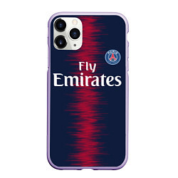 Чехол iPhone 11 Pro матовый FC PSG: Neymar 18-19, цвет: 3D-светло-сиреневый
