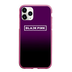 Чехол iPhone 11 Pro матовый Black Pink: Violet Gradient, цвет: 3D-малиновый