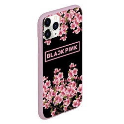 Чехол iPhone 11 Pro матовый Black Pink: Delicate Sakura, цвет: 3D-розовый — фото 2