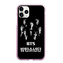 Чехол iPhone 11 Pro матовый BTS Group, цвет: 3D-розовый