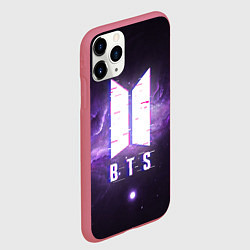 Чехол iPhone 11 Pro матовый BTS: Violet Space, цвет: 3D-малиновый — фото 2