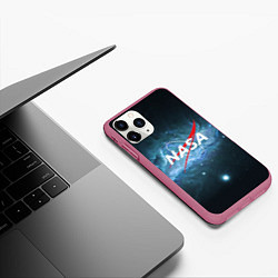 Чехол iPhone 11 Pro матовый NASA: Space Light, цвет: 3D-малиновый — фото 2
