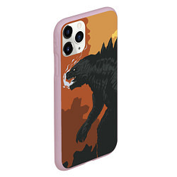 Чехол iPhone 11 Pro матовый Godzilla: Monster Smoke, цвет: 3D-розовый — фото 2