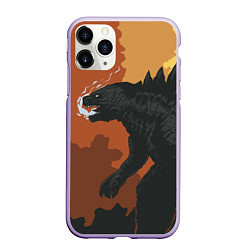 Чехол iPhone 11 Pro матовый Godzilla: Monster Smoke, цвет: 3D-светло-сиреневый