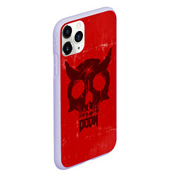 Чехол iPhone 11 Pro матовый DOOM: Devil Skull, цвет: 3D-светло-сиреневый — фото 2