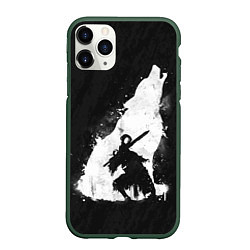 Чехол iPhone 11 Pro матовый Dark Souls: Howling Wolf, цвет: 3D-темно-зеленый
