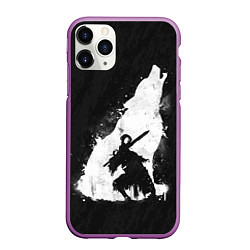 Чехол iPhone 11 Pro матовый Dark Souls: Howling Wolf, цвет: 3D-фиолетовый