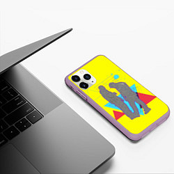 Чехол iPhone 11 Pro матовый HammAli & Navai: Yellow Style, цвет: 3D-сиреневый — фото 2