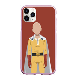 Чехол iPhone 11 Pro матовый One Punch Man, цвет: 3D-розовый