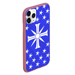 Чехол iPhone 11 Pro матовый Far Cry 5: Blue Cult Symbol, цвет: 3D-малиновый — фото 2