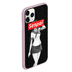 Чехол iPhone 11 Pro матовый Senpai: School Girl, цвет: 3D-розовый — фото 2