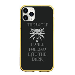 Чехол iPhone 11 Pro матовый I will follow into the dark, цвет: 3D-желтый