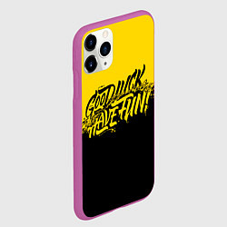 Чехол iPhone 11 Pro матовый GLHF: Yellow Style, цвет: 3D-фиолетовый — фото 2