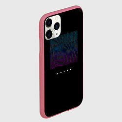 Чехол iPhone 11 Pro матовый Neon WAVES, цвет: 3D-малиновый — фото 2