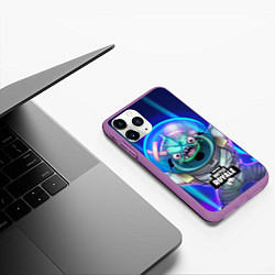 Чехол iPhone 11 Pro матовый Fortnite Murloc, цвет: 3D-фиолетовый — фото 2