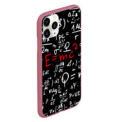 Чехол iPhone 11 Pro матовый E=mc2: Black Style, цвет: 3D-малиновый — фото 2