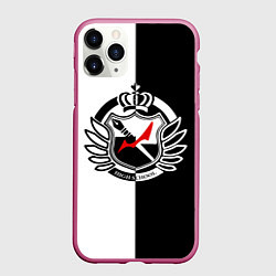 Чехол iPhone 11 Pro матовый MONOKUMA SCHOOL, цвет: 3D-малиновый