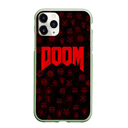 Чехол iPhone 11 Pro матовый DOOM: Hellish signs, цвет: 3D-салатовый