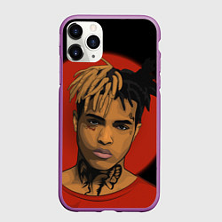 Чехол iPhone 11 Pro матовый XXXTentacion: Red Sun, цвет: 3D-фиолетовый
