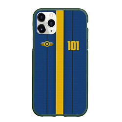 Чехол iPhone 11 Pro матовый Fallout: Vault 101, цвет: 3D-темно-зеленый