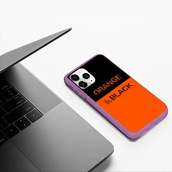 Чехол iPhone 11 Pro матовый Orange Is the New Black, цвет: 3D-фиолетовый — фото 2