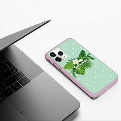 Чехол iPhone 11 Pro матовый Fresh Summer, цвет: 3D-розовый — фото 2