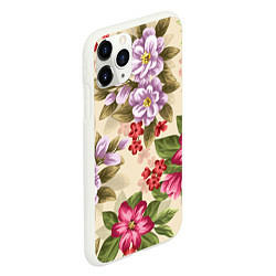 Чехол iPhone 11 Pro матовый Цветочный мотив, цвет: 3D-белый — фото 2