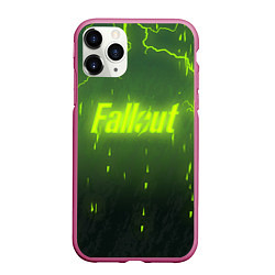 Чехол iPhone 11 Pro матовый Fallout: Radiation Storm, цвет: 3D-малиновый