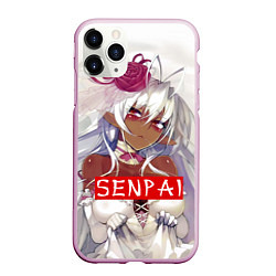 Чехол iPhone 11 Pro матовый Senpai: White Girl, цвет: 3D-розовый