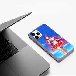 Чехол iPhone 11 Pro матовый Senpai: Summer Girl, цвет: 3D-серый — фото 2