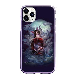 Чехол iPhone 11 Pro матовый Ahri the Nine-Tailed Fox, цвет: 3D-светло-сиреневый