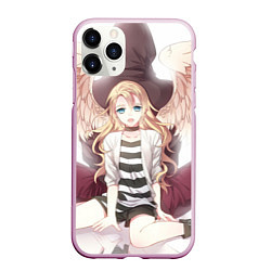 Чехол iPhone 11 Pro матовый Angels of Death, цвет: 3D-розовый