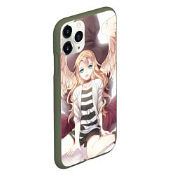 Чехол iPhone 11 Pro матовый Angels of Death, цвет: 3D-темно-зеленый — фото 2