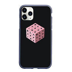 Чехол iPhone 11 Pro матовый Black Pink Cube, цвет: 3D-серый