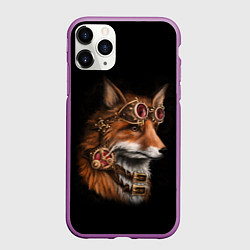 Чехол iPhone 11 Pro матовый Королевский лис, цвет: 3D-фиолетовый