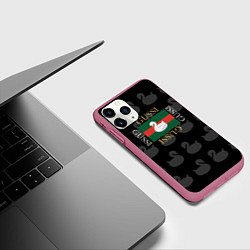 Чехол iPhone 11 Pro матовый GUSSI: Little Style, цвет: 3D-малиновый — фото 2