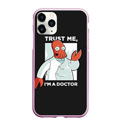 Чехол iPhone 11 Pro матовый Zoidberg: Trust Me, цвет: 3D-розовый