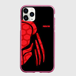 Чехол iPhone 11 Pro матовый Predator: Red Light, цвет: 3D-малиновый