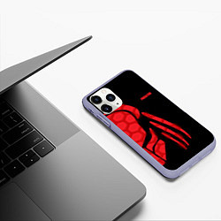 Чехол iPhone 11 Pro матовый Predator: Red Light, цвет: 3D-светло-сиреневый — фото 2