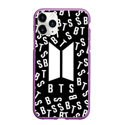 Чехол iPhone 11 Pro матовый BTS: Black Style, цвет: 3D-фиолетовый